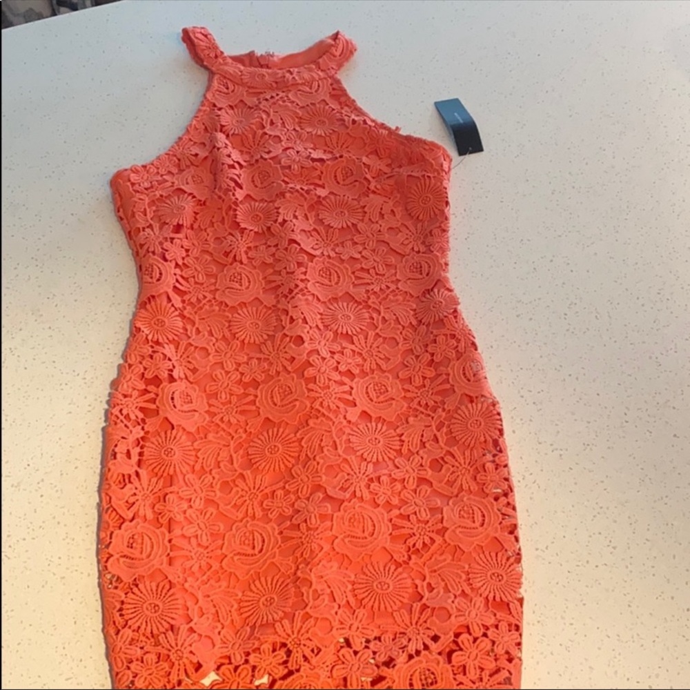 Lulu’s Coral Lace Dress